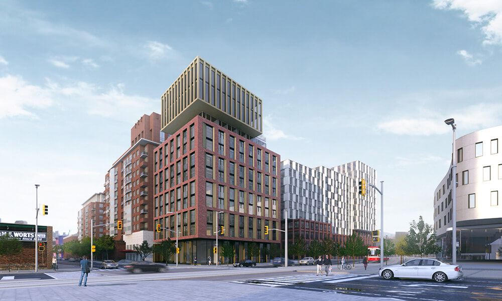 Street view rendering of blocks 3, 4, & 7 Canary Landing