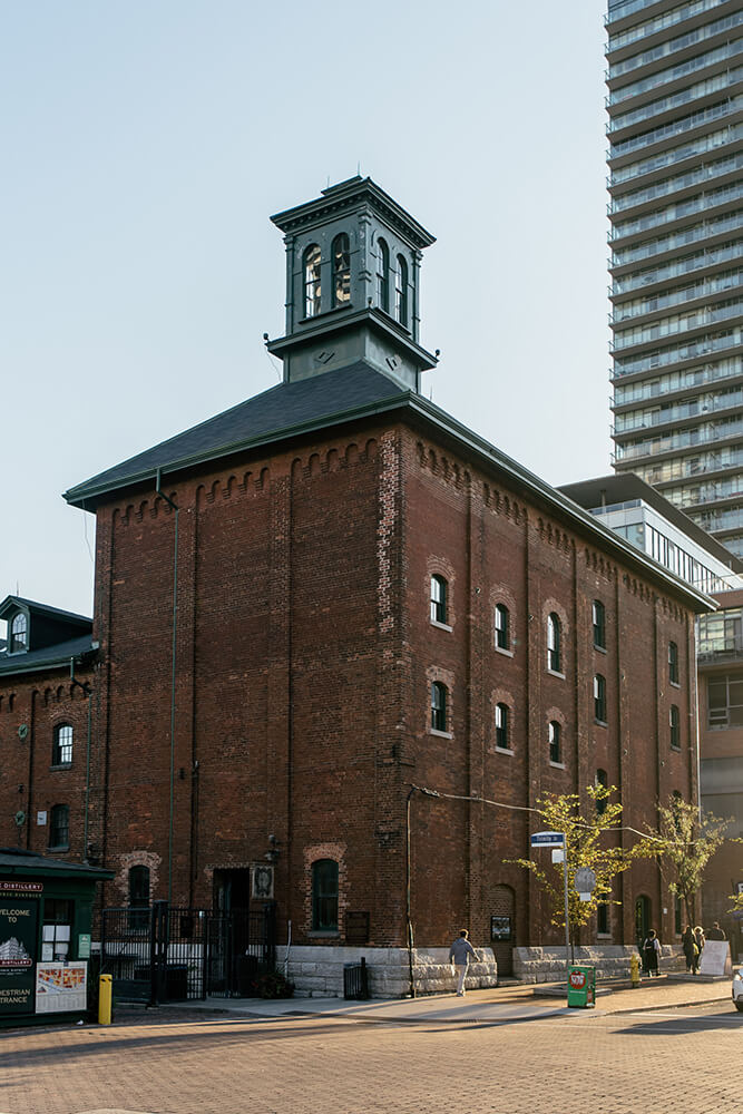 daytime image of 51 Mill Street in Toronto's distillery district