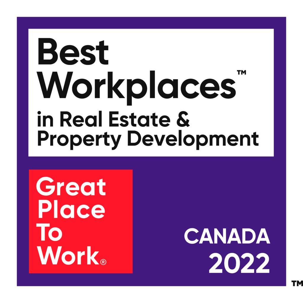 Great Place to Work - Best Workplaces in Real Estate and Property Development, Canada 2022